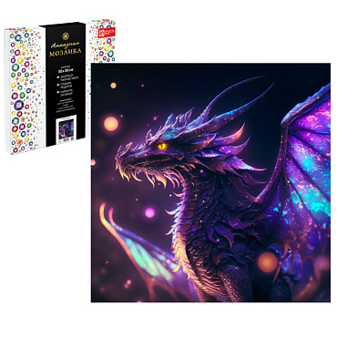 Картина стразами 30*30 Мистический Дракон - фото 1