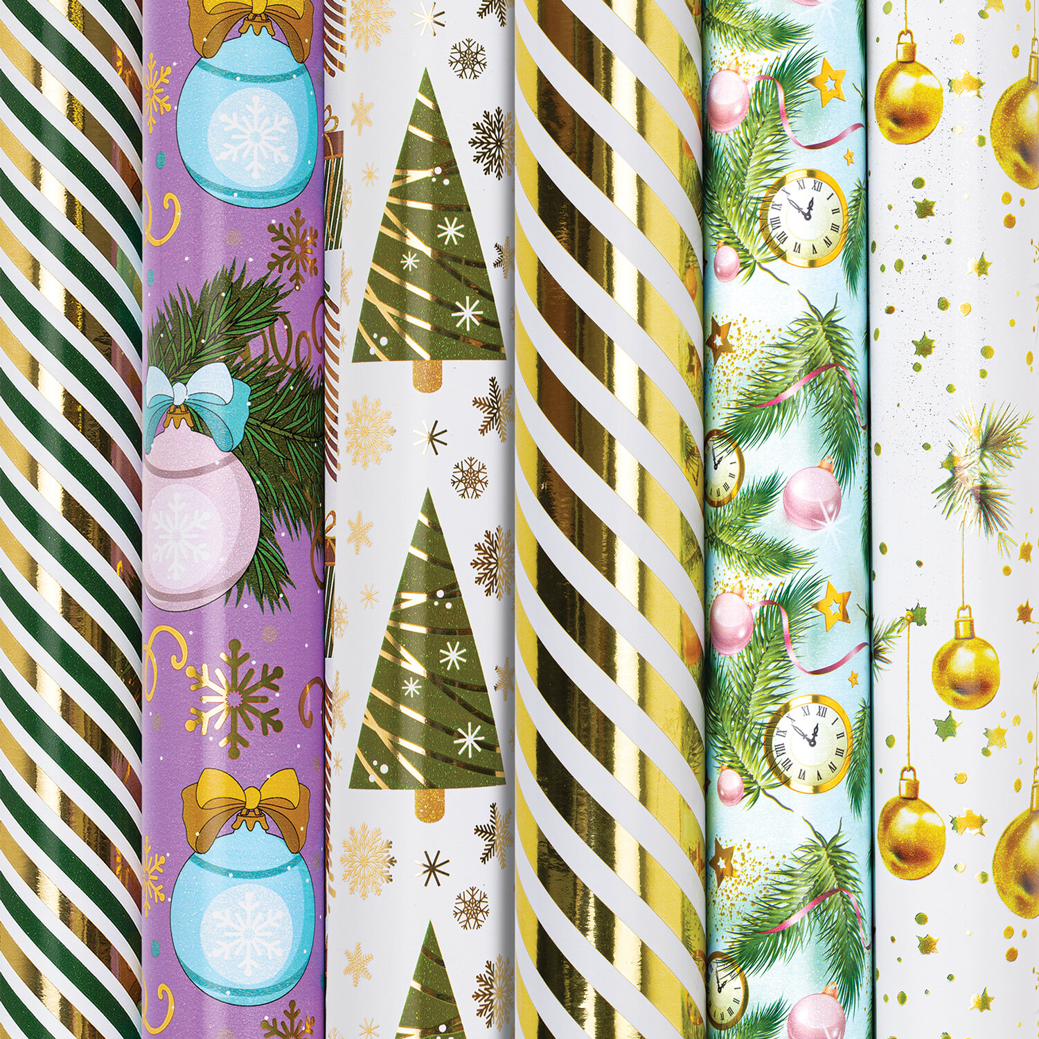 Бумага упаков. Новогодняя с эффектами 70*100 в асс. ЗОЛОТАЯ СКАЗКА - фото 1