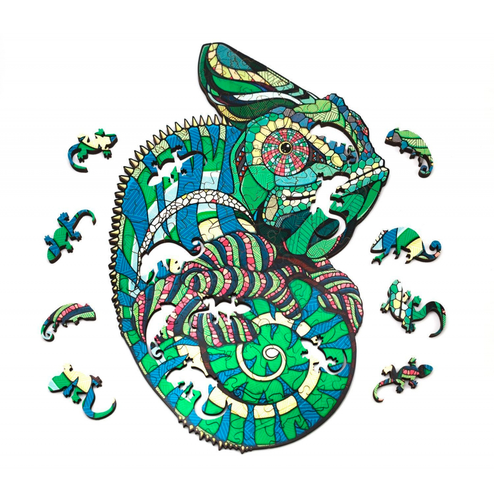 Пазл деревянный Хамелеон 80 дет. EWA - фото 1