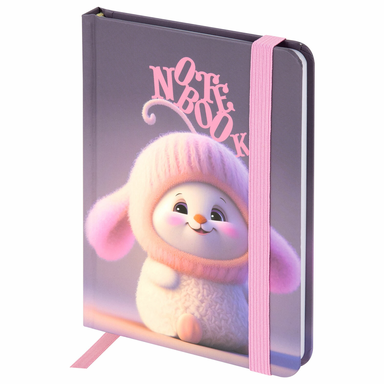 Блокнот А6 96л. Пушистик с резинкой ЮНЛАНДИЯ - фото 1