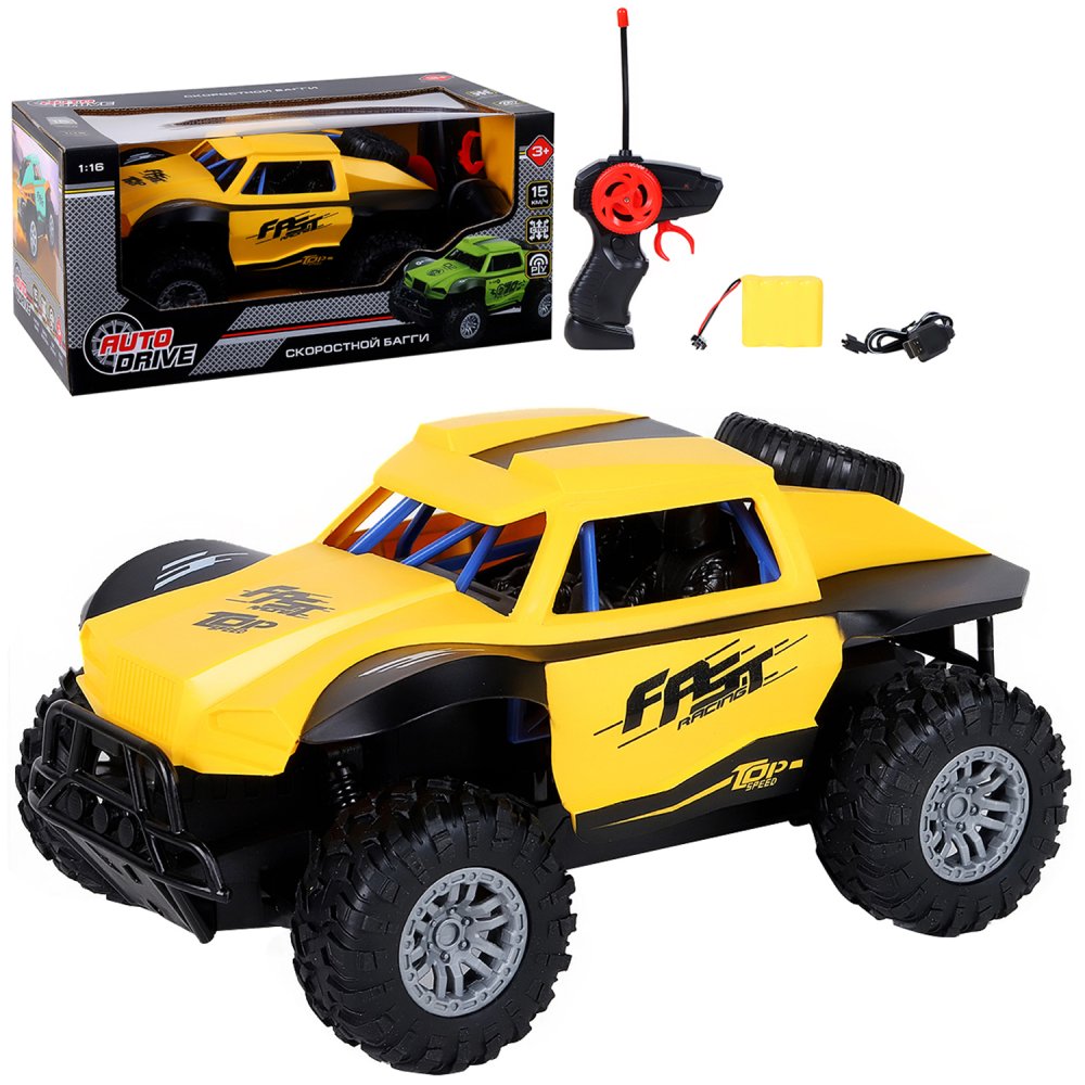 Машина р/у з/у Внедорожник жёлт. - фото 1