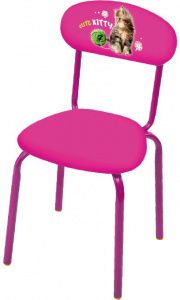 Стул детский роз. с котенком - миниатюра 2