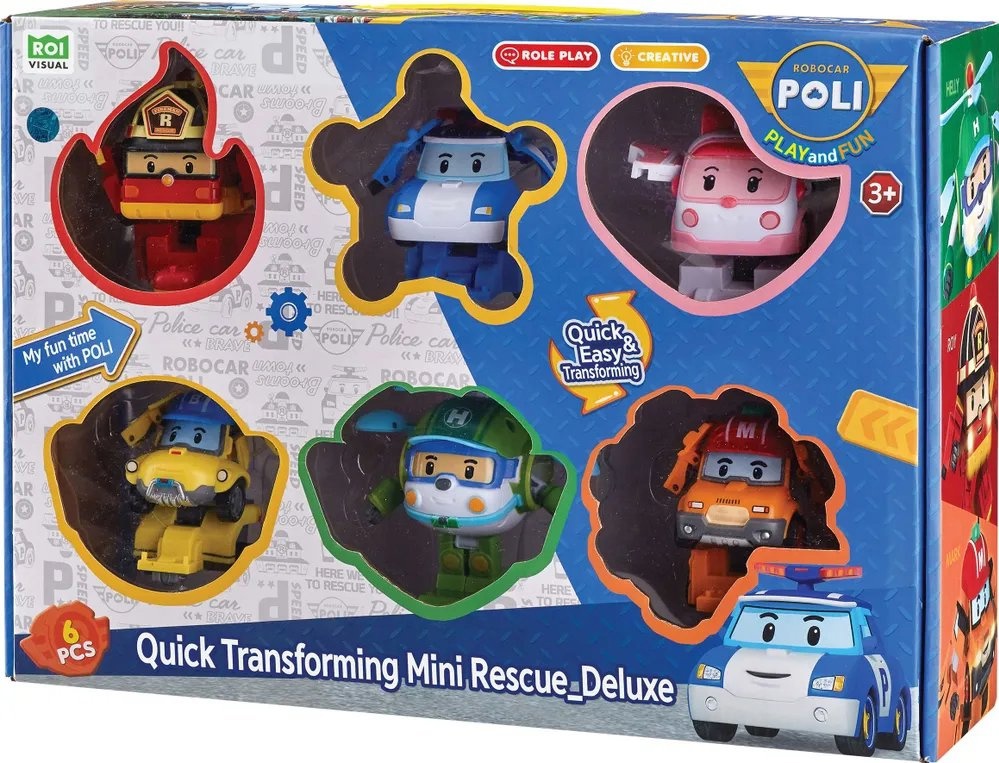Трансформер мини 6шт Робокар Поли - фото 1