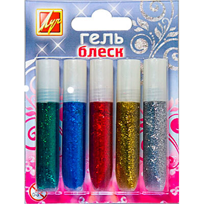 Гель с блестками Блеск 5 цв.*5 мл - фото 1