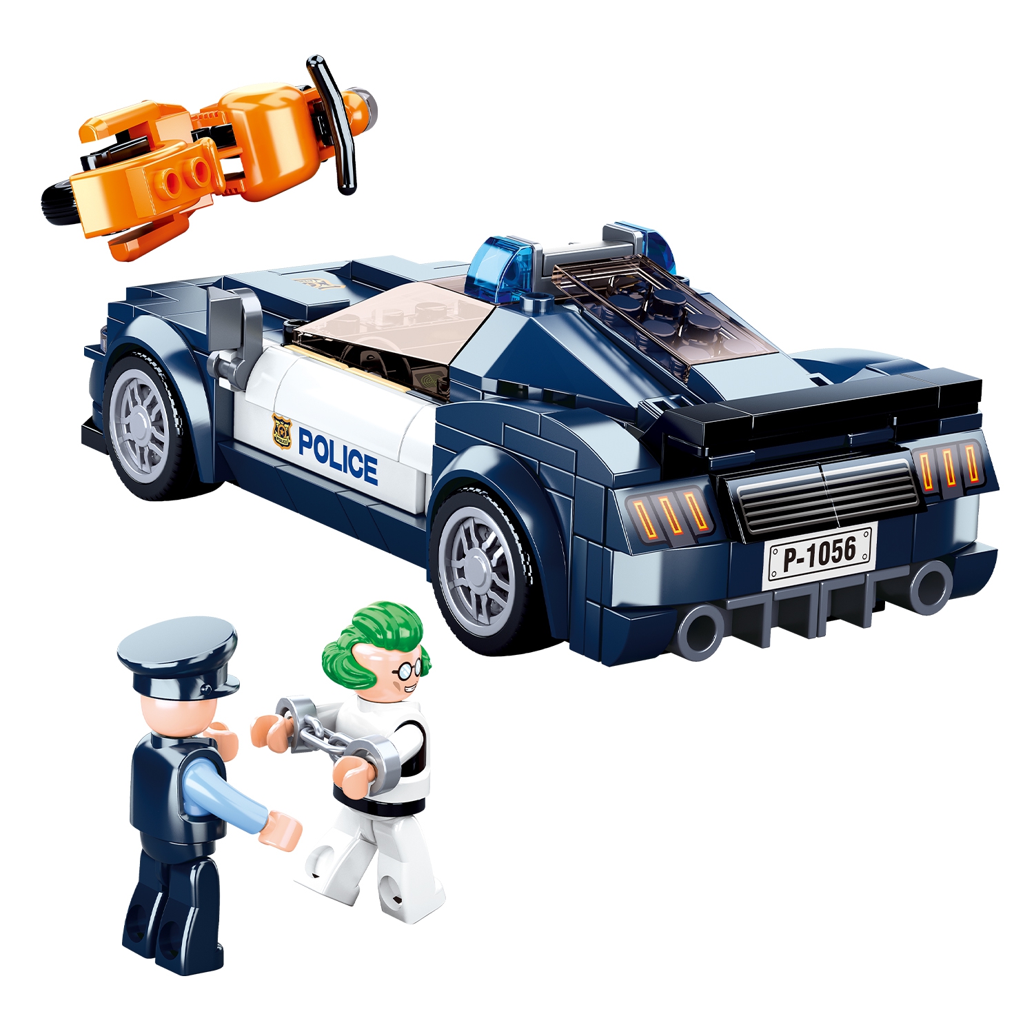 Конструктор СЛУБАН Город. Полицейская машина 284 дет. М38-В1063 - миниатюра 3