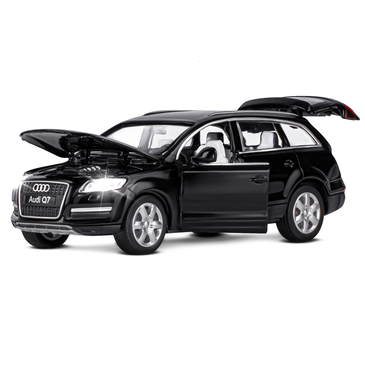 Машина металлическая Автопанорама 1:32 Audi Q7 черн. свет, звук - миниатюра 2