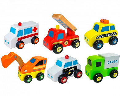 Машины деревянные Спецтехника 6шт VIGA - фото 1