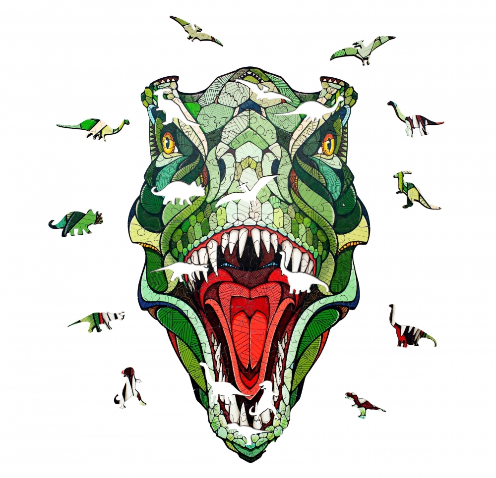 Пазл деревянный ТиРекс 80дет. EWA - фото 1