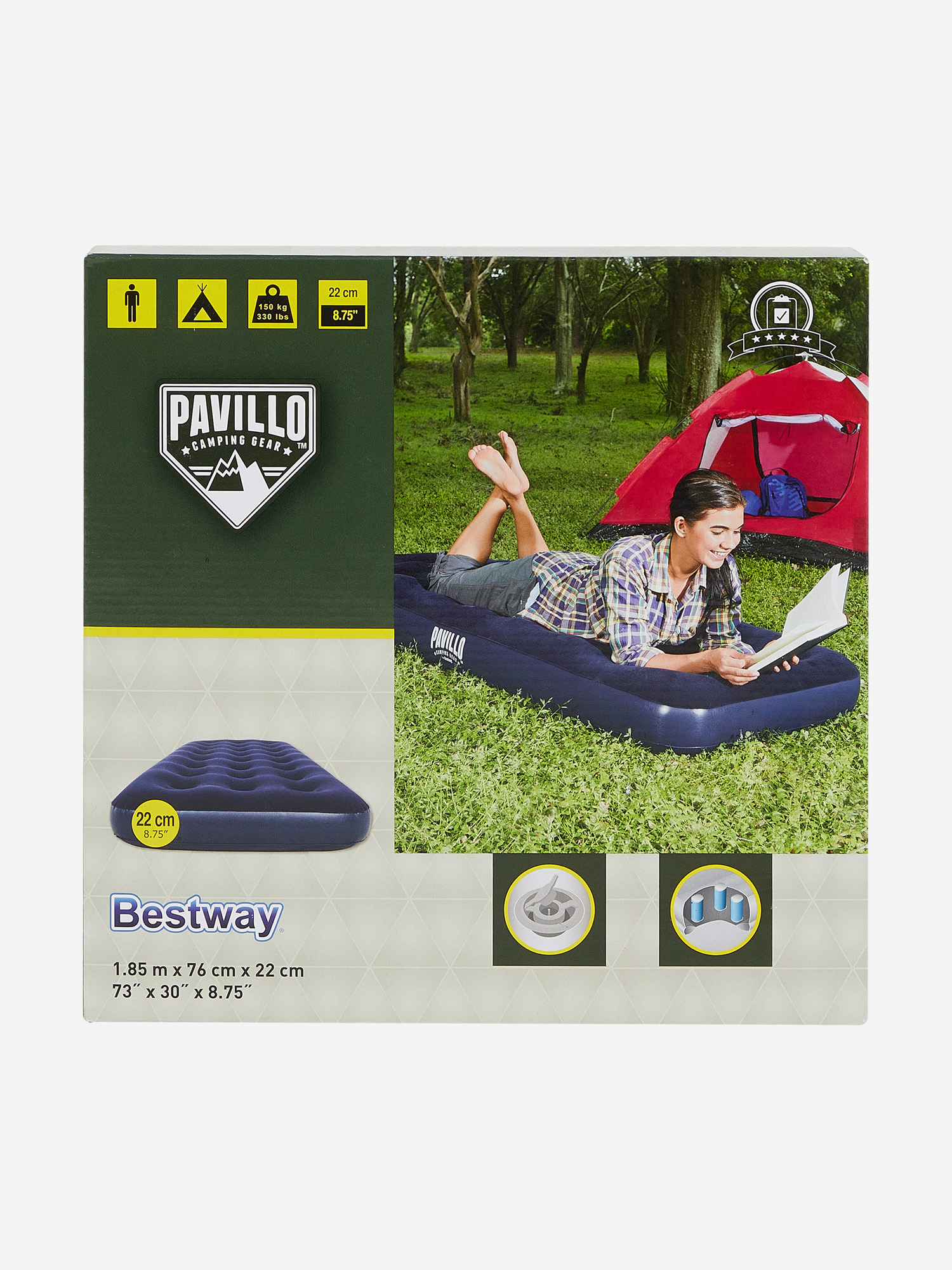 Матрас надувной 76*185*22 BESTWAY - миниатюра 2