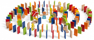 Конструктор деревянный Домино 116 эл. VIGA - фото 1