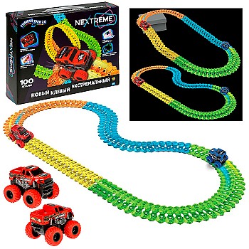 Гибкий трек с машинкой красн. NEXTREME 100д. - фото 1