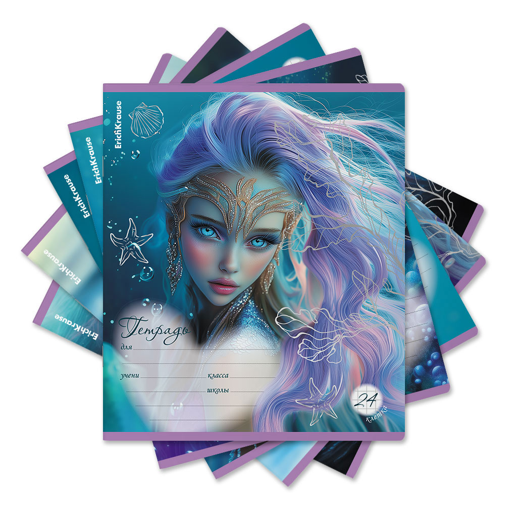 Тетрадь 24л клетка Аквамарин EK - миниатюра 2