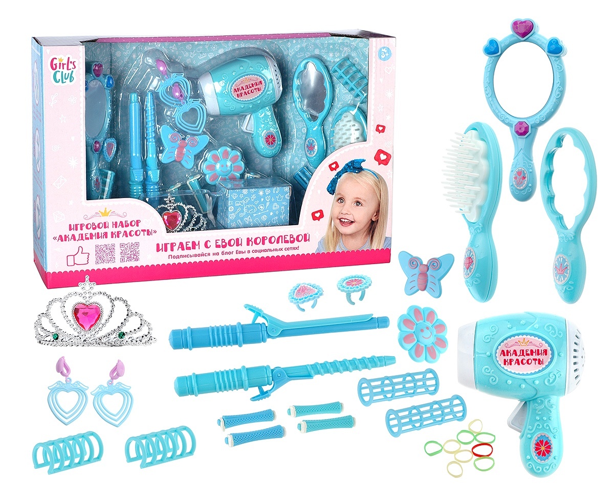 Набор модница 21 предм. на бат. с аксесс. (свет) в/к - фото 1