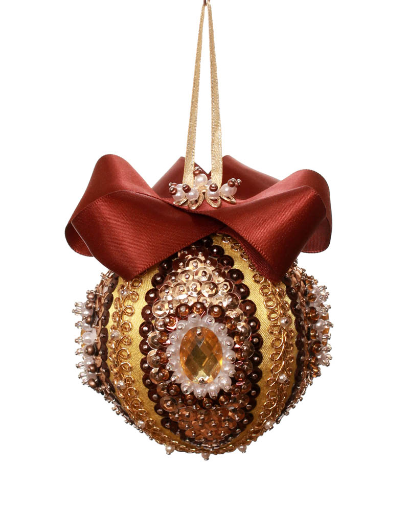 Шарик из пайеток коричн. - фото 1