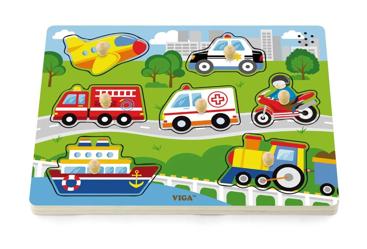 Пазл-вкладыш Транспорт 7 дет. - фото 1