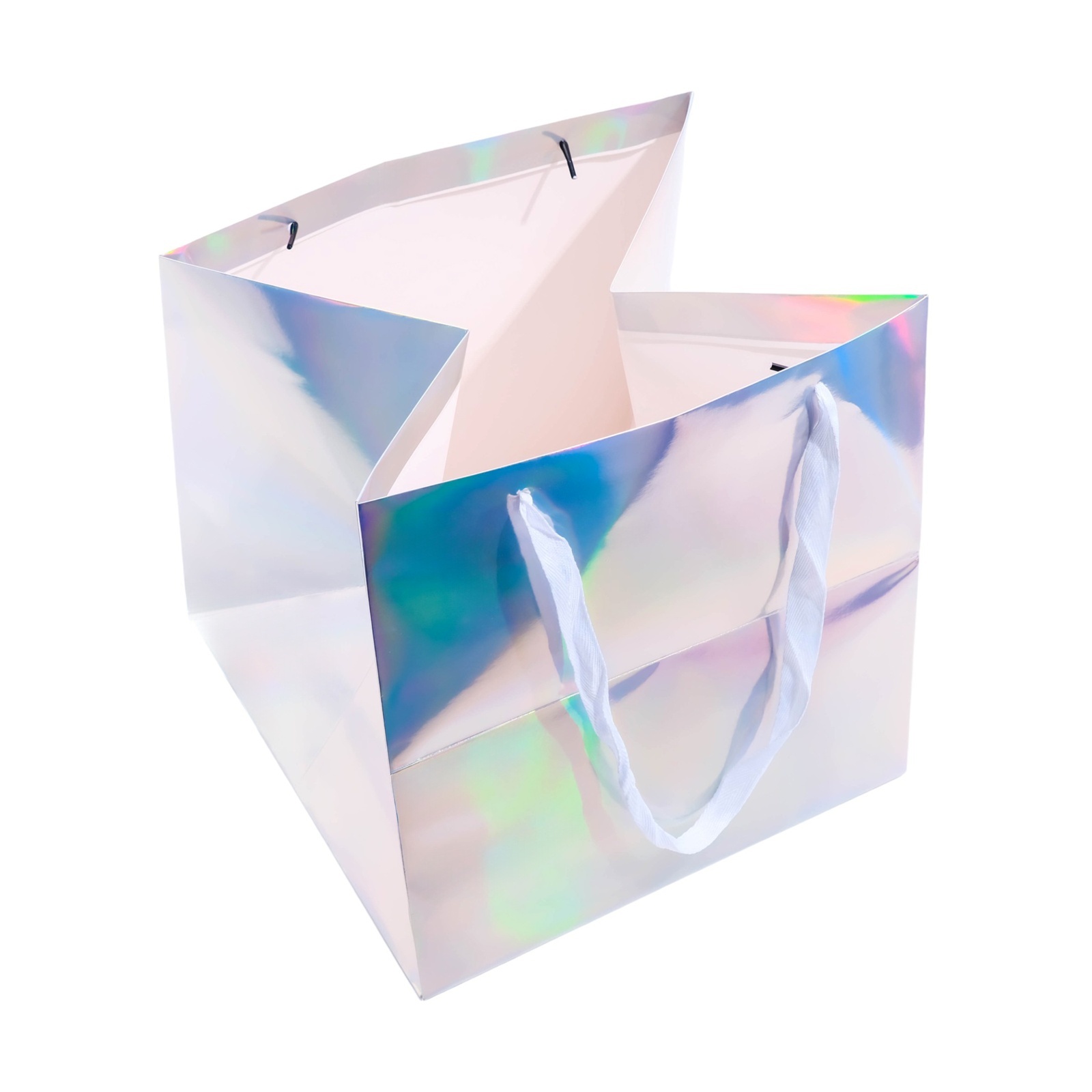 Пакет подарочный Голография 30*30 - фото 1