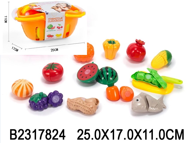 Продукты Фрукты и овощи на липучках в корзине - фото 1