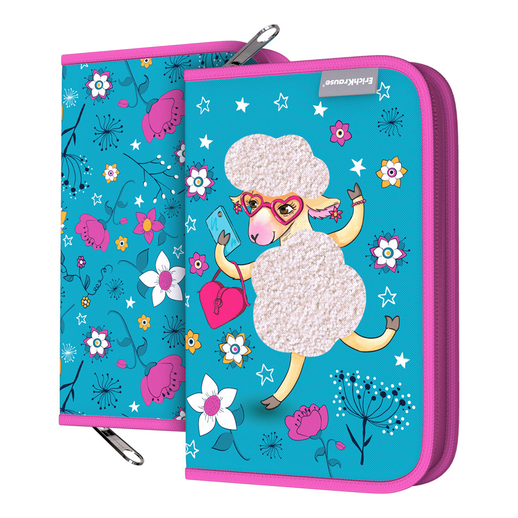 Пенал 1 отделение Flower Sheep ЕК - фото 1