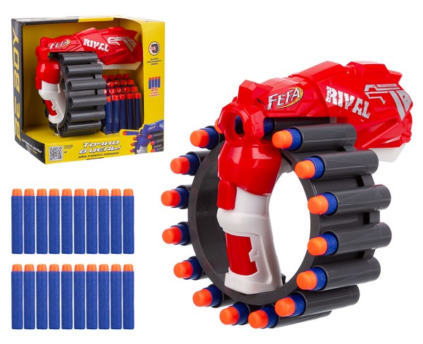 Бластер с 20 софт - патронами в/к - фото 1