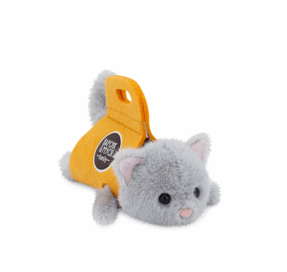 Мягкая игрушка Котенок в сумке сер. Orange - фото 1