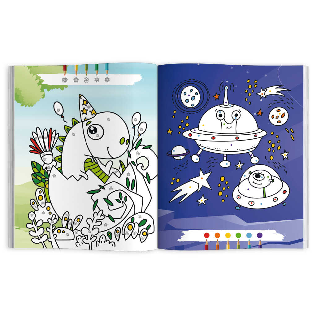 Раскраска по цветным точкам и символам Для мальчиков А4 Феникс - миниатюра 2