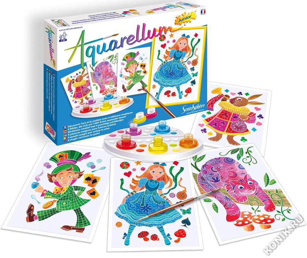 Раскраска акварель. Алиса в стране чудес SentoSphere - фото 1