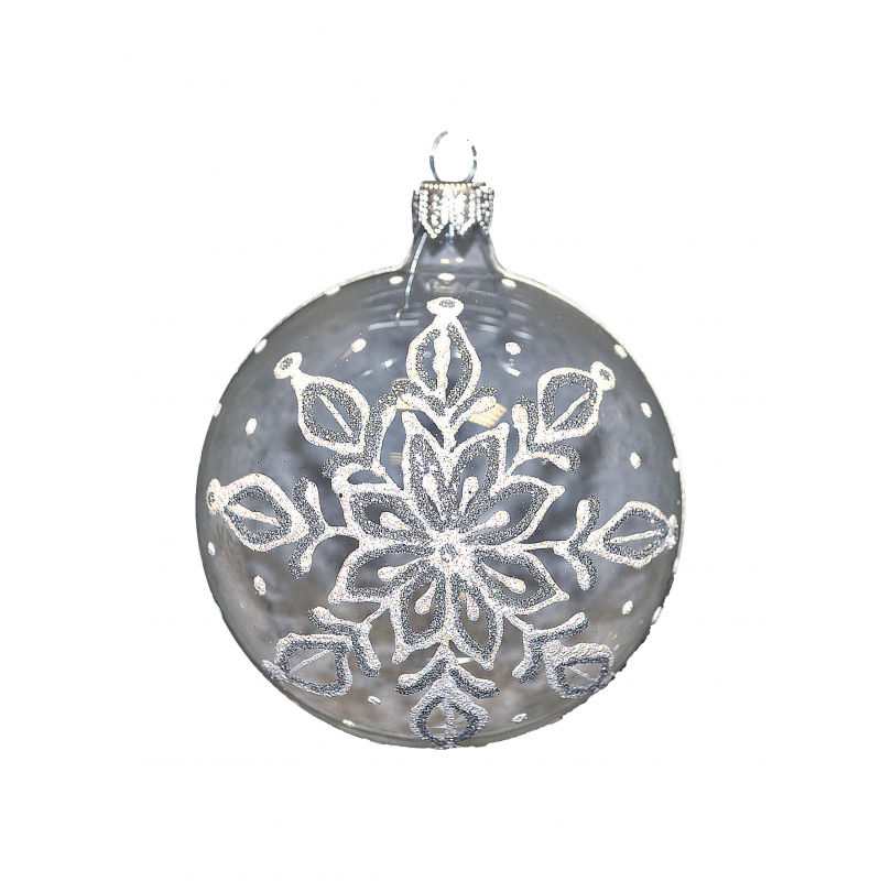 Елочное украшение Шар Кристальная снежинка - фото 1