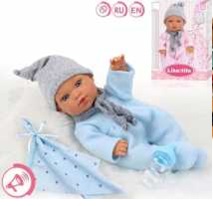  Пупс в сер.шапочке 30 см звук - фото 1