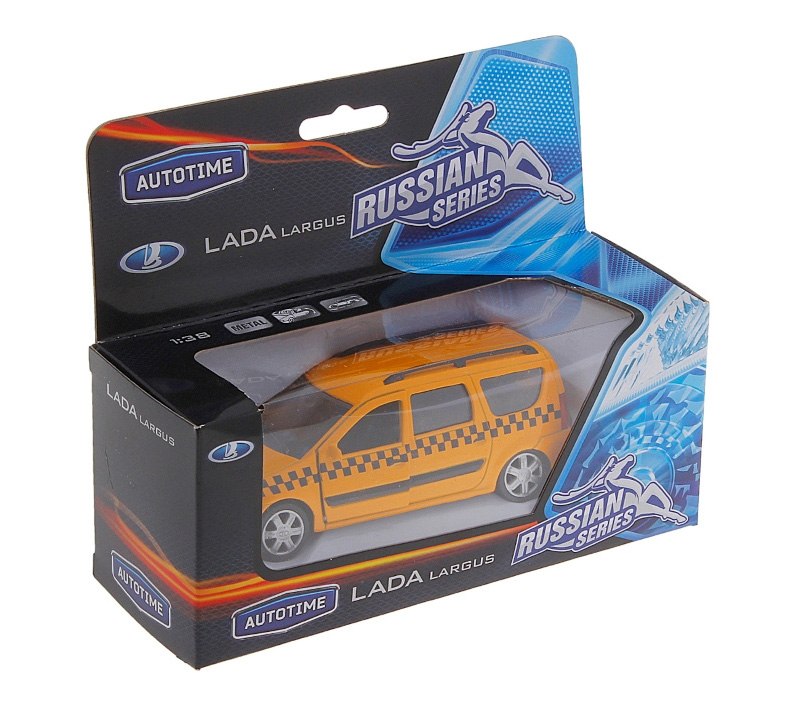  Модель мет. Autotime LADA LARGUS такси 1:38 - миниатюра 2