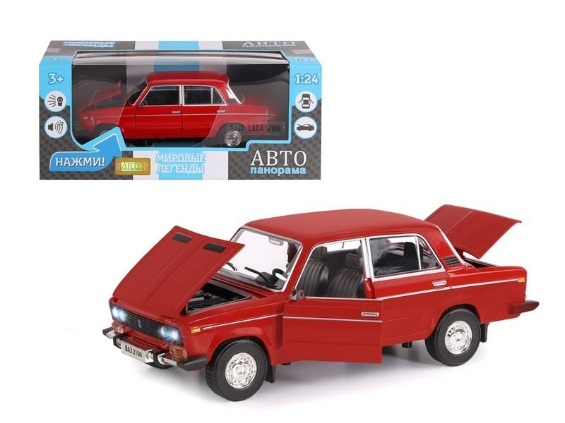 Модель мет. 1:24 ВАЗ 2106 красный - фото 1