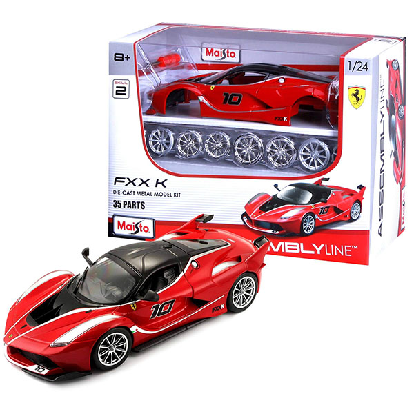 Машина металлическая сборная Maisto 1:24 Ferrari FXX K красн. - миниатюра 2