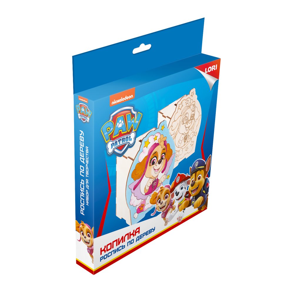 Роспись по дереву Копилка Щенячий патруль Скай - фото 1