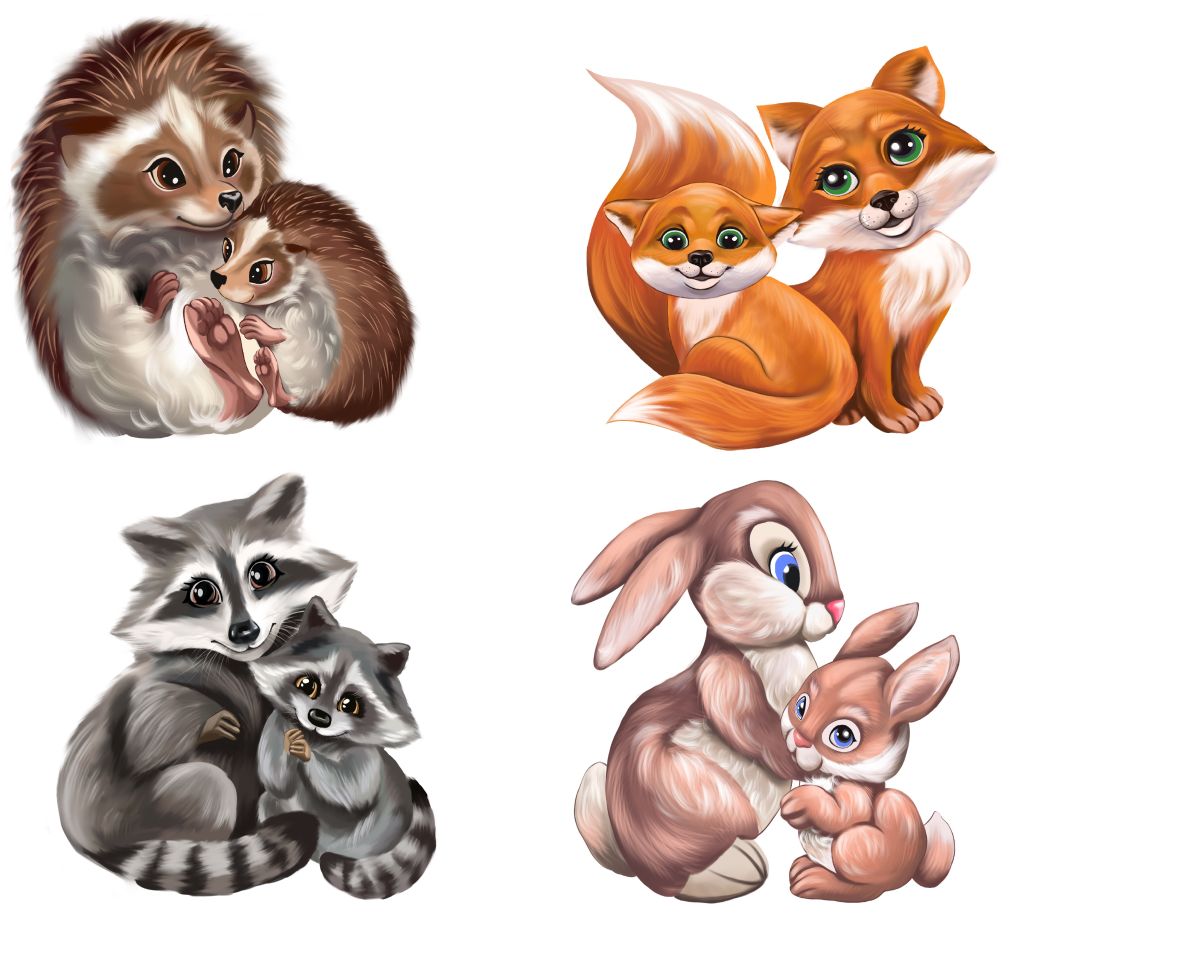 Пазл деревянный Лес 4 шт 16 дет. Collection Animals - фото 1