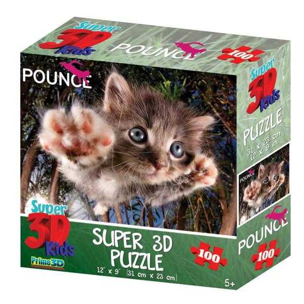 Пазл 3D голографический Озорник 100д. - фото 1