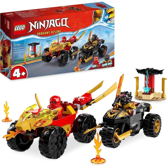 Конструктор LEGO NINJAGO Кай и Рас битва на машине и мотоцикле - миниатюра 2