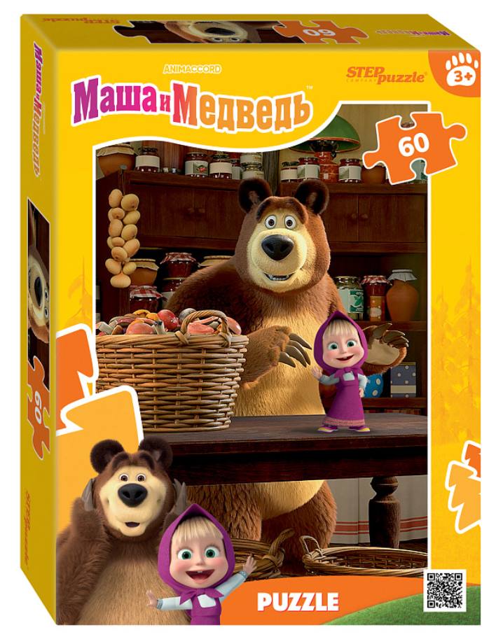 Пазл 60 Маша и медведь Step - фото 1