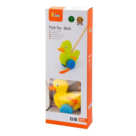 Каталка деревянная Уточка на палке VIGA - миниатюра 2