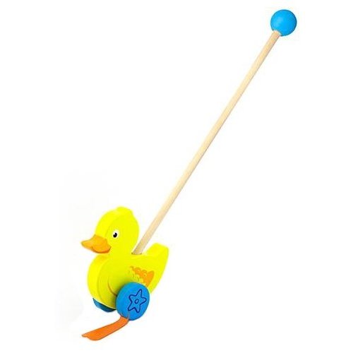 Каталка деревянная Уточка на палке VIGA - фото 1
