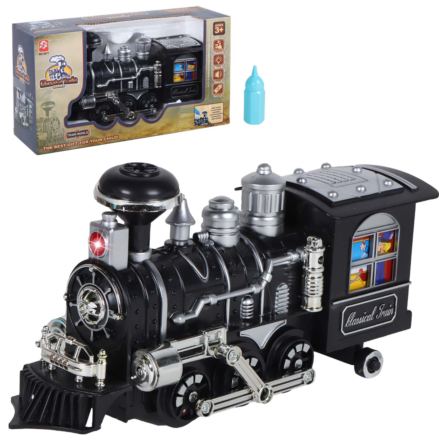 Поезд Ретро на бат. свет, звук, дым - фото 1