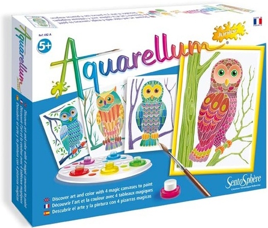 Раскраска акварель. Совы SentoSphere - миниатюра 2