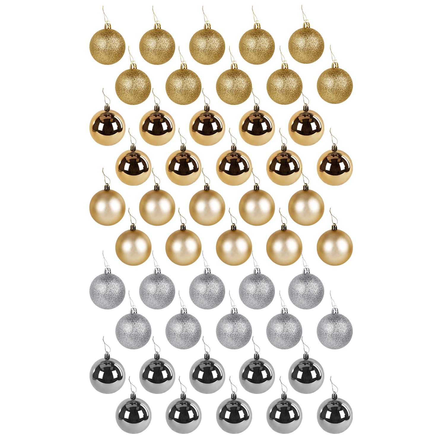 Шары новогодние набор 6см 50шт ЗОЛОТАЯ СКАЗКА - миниатюра 2