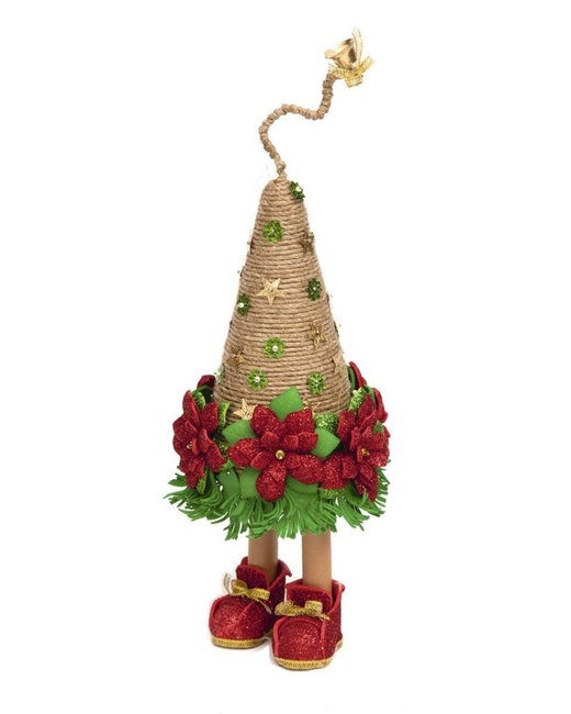 Елочка на ножках с пуансеттией - фото 1