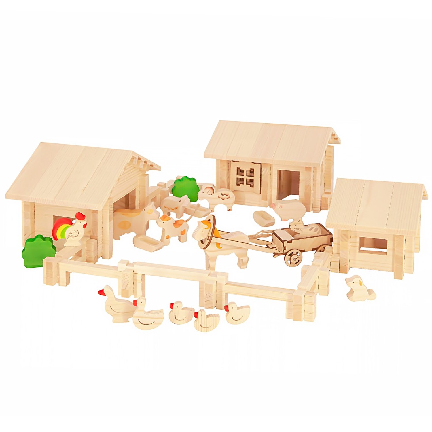 Конструктор деревянный Лесовичок Солнечная ферма №3 260д. - фото 1
