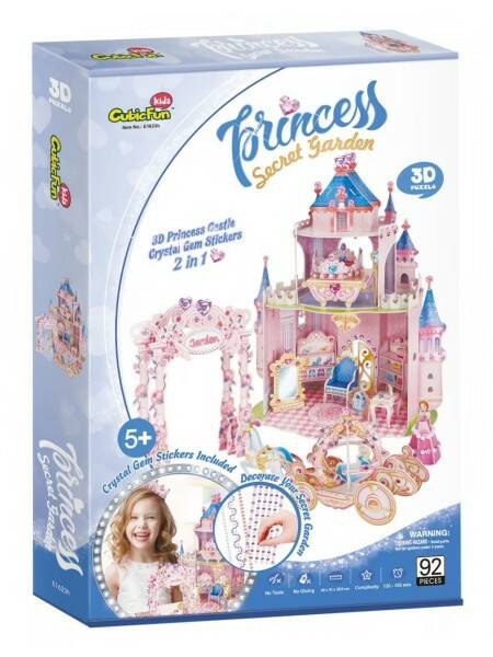 Пазл 3D Замок принцессы с садом 92д. - миниатюра 3