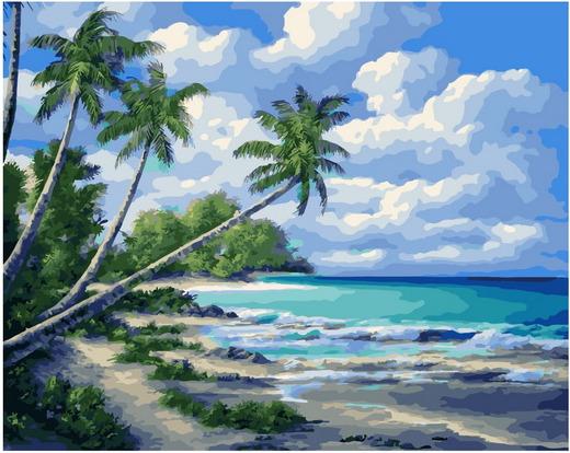 Картина по номерам 40*50 Тропический берег - фото 1