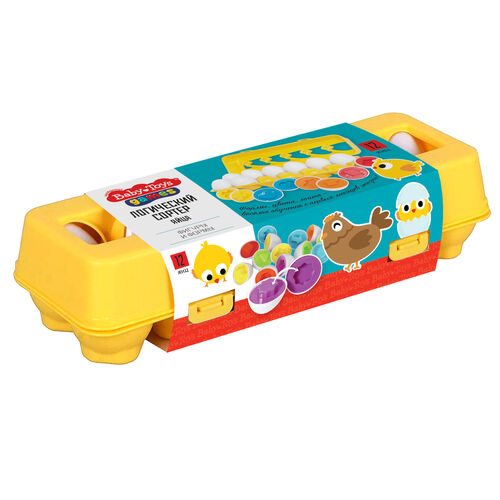 Сортер Головоломка Яйца Фигуры и формы 12шт - фото 1