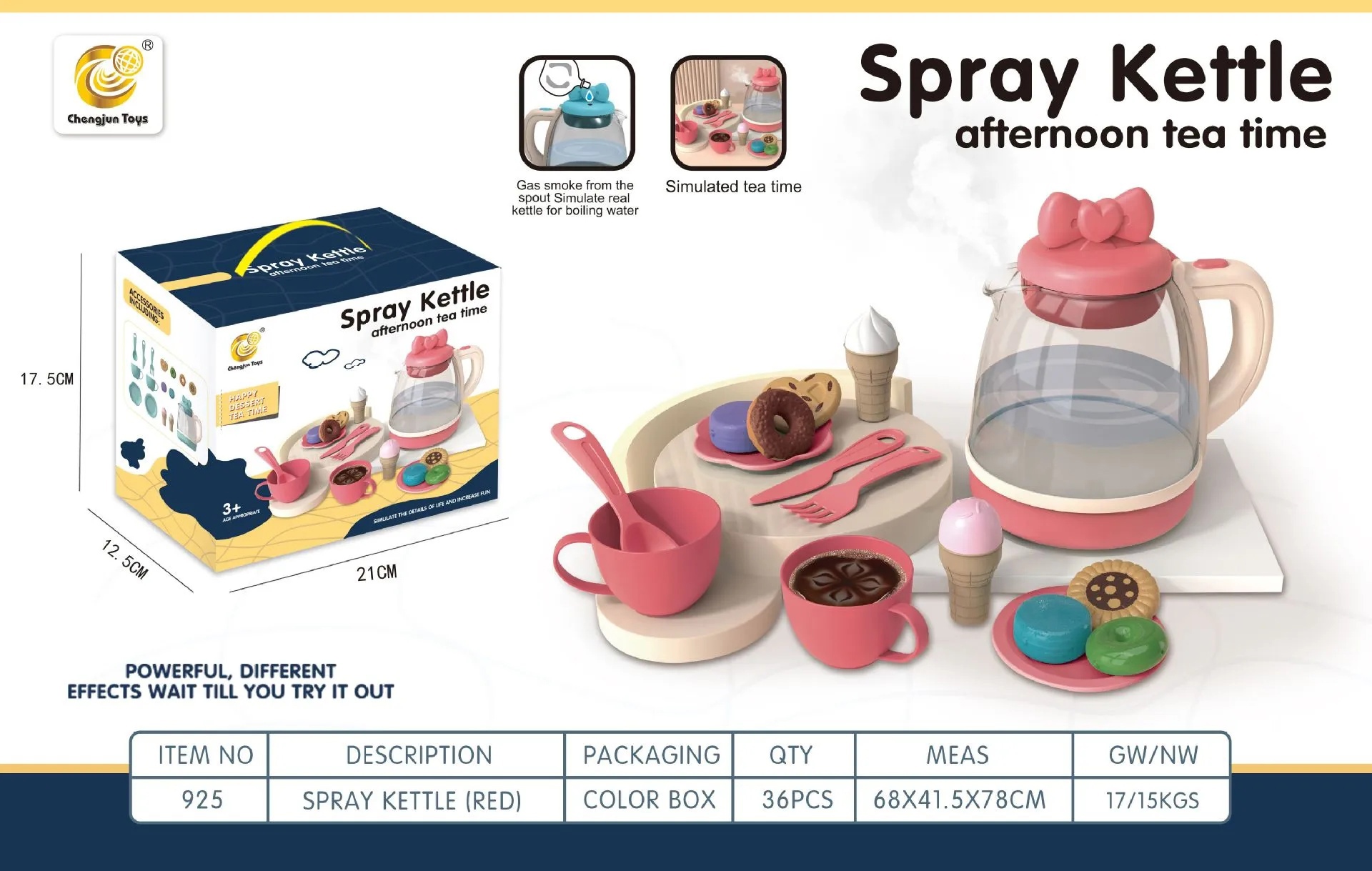 Посуда набор чайный 36 предм. розовый - фото 1