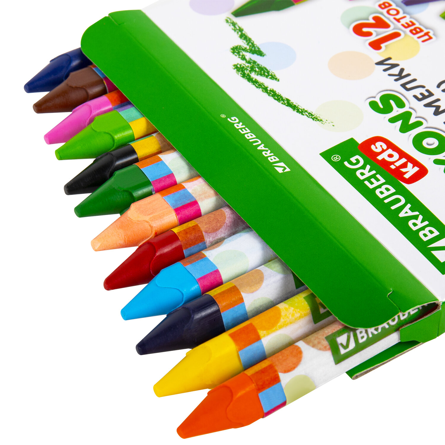 Мелки восковые 12цв. BRAUBERG - фото 1