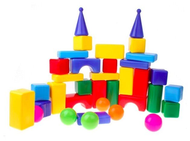 Кубики пластиковые 35 дет. - фото 1