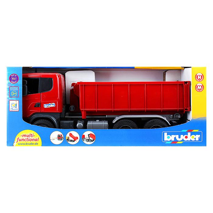  Самосвал-контейнеровоз Scania Bruder - миниатюра 2